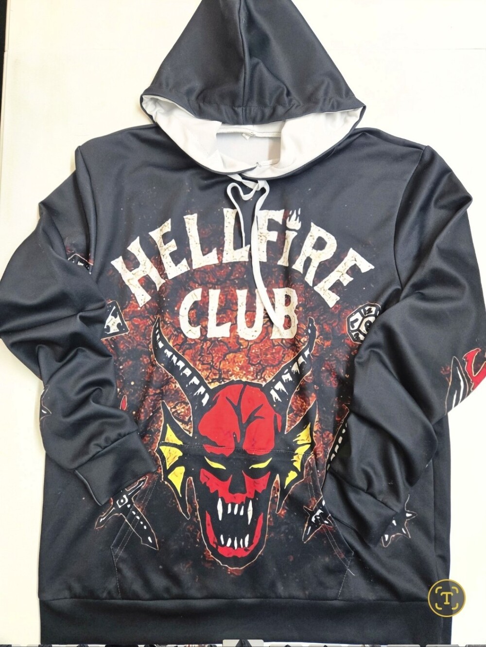Stranger Things Hellfire Club Hoodie Sz L